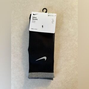 Nike Spark Cushioned Crew Running Socks Black Men Sz 10-11 Womens Sz 11.5-13 NWT